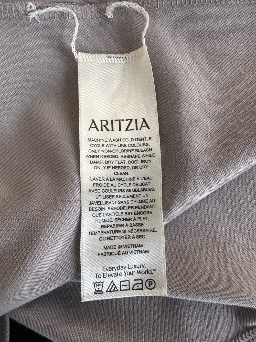 Wilfred Aritzia Goodlux Bloomsbury Dress in Moon-dust grey size Large - Picture 7 of 8